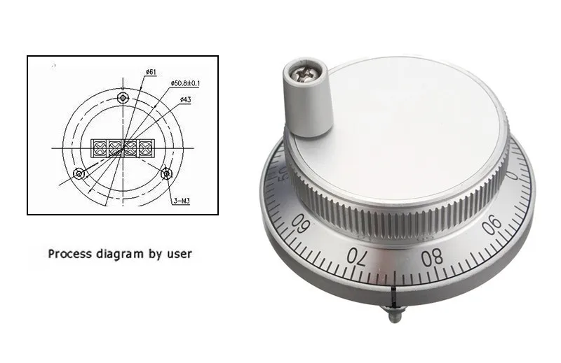 CNC Pulser Handwheel Handle Kit 5V Manual Pulse Generator CNC Machine 60mm Rotary Encoder Electronic Resolution CPR 25,100
CNC Pulser Handwheel Handle Kit 5V Manual Pulse Generator CNC Machine 60mm Rotary Encoder Electronic Resolution CPR 25,100