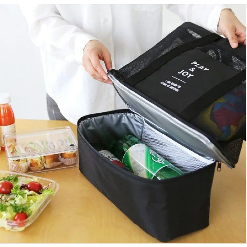 Two Layers Black Cooler Bag Portable Multifunction Organizer Ice Pack Refrigerator Bag For Food Drink
Two Layers Black Cooler Bag Portable Multifunction Organizer Ice Pack Refrigerator Bag For Food Drink