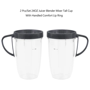 2 Pcs/Set 24OZ Juicer Blender Tall Cup With Handled Comfort Lip Ring Juice Shaker Powder Blender Mixer Cup Sports Bottle
2 Pcs/Set 24OZ Juicer Blender Tall Cup With Handled Comfort Lip Ring Juice Shaker Powder Blender Mixer Cup Sports Bottle