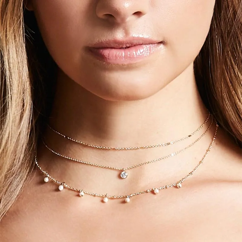 Cute Crystal Charms Pendant Necklace for Women Bohemian Double Layer Chain Choker Necklace Fashion Collar Jewelry Christmas Gift
Cute Crystal Charms Pendant Necklace for Women Bohemian Double Layer Chain Choker Necklace Fashion Collar Jewelry Christmas Gift