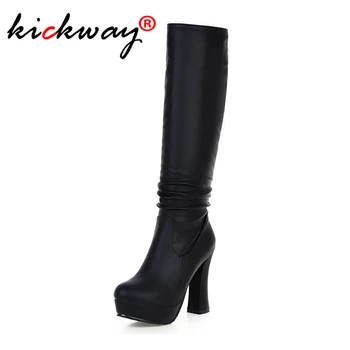 2019 New Autumn Winter Women Knee High Boots High Heels Warm Plush Soft PU Leather Boots High Quality Female Bootyies Plus Sizes
2019 New Autumn Winter Women Knee High Boots High Heels Warm Plush Soft PU Leather Boots High Quality Female Bootyies Plus Sizes
