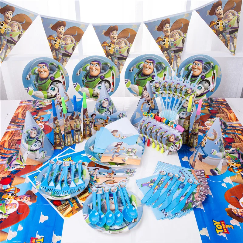 Cartoon Toy Story Disposable Paper Napkins Banner Table Cloth Straws Cup Plates Baby Shower Birthday Party Decoration Supplies
Cartoon Toy Story Disposable Paper Napkins Banner Table Cloth Straws Cup Plates Baby Shower Birthday Party Decoration Supplies