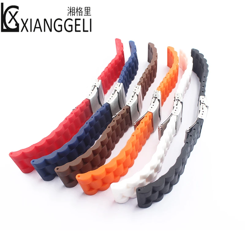 Silicone Strap Folding Buckle Strap Watch Accessories 22mm24mm Universal Brand Watch Outdoor Sports Dive Climbing Watch Band
Silicone Strap Folding Buckle Strap Watch Accessories 22mm24mm Universal Brand Watch Outdoor Sports Dive Climbing Watch Band