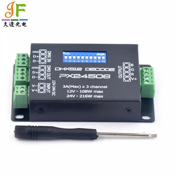 10pcs fast shipping PX24506 DMX 512 Decoder Driver Amplifier Controller For RGB LED Strip Module 9A DMX 512 Amplifier DC12V-24V
10pcs fast shipping PX24506 DMX 512 Decoder Driver Amplifier Controller For RGB LED Strip Module 9A DMX 512 Amplifier DC12V-24V