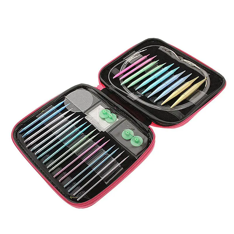 13 Sizes/Set Interchangeable Aluminum Circular Knitting Needle Sets 2.75mm-10mm New Best Price
13 Sizes/Set Interchangeable Aluminum Circular Knitting Needle Sets 2.75mm-10mm New Best Price