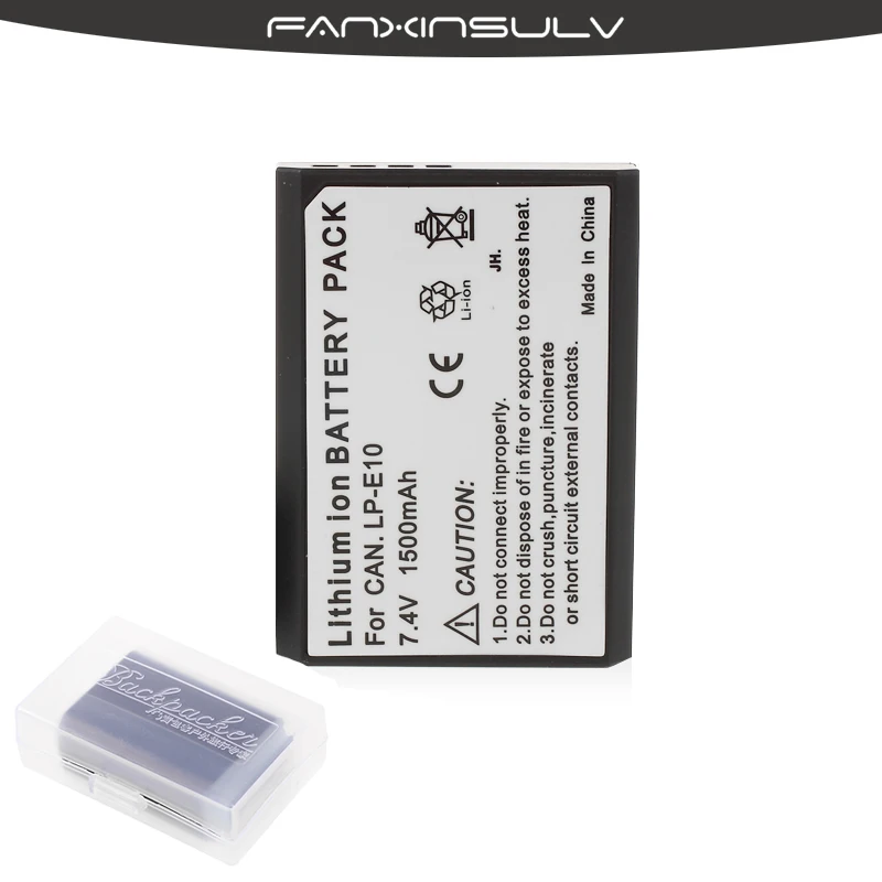 1x True capacity LP-E10 LP E10 LPE10 Battery +Battery case for Canon 1100D 1200D 1300D 1500D Kiss X50 X70 X80 X90 Rebel T3 T5 T6
1x True capacity LP-E10 LP E10 LPE10 Battery +Battery case for Canon 1100D 1200D 1300D 1500D Kiss X50 X70 X80 X90 Rebel T3 T5 T6