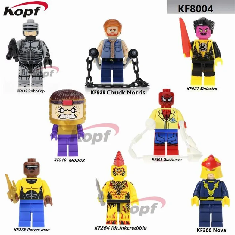Single Sale Mr. Inkcredible Power-Man Spiderman Modok Robocop Movie Super Heroes Building Blocks Best Children Gift Toys KF8004
Single Sale Mr. Inkcredible Power-Man Spiderman Modok Robocop Movie Super Heroes Building Blocks Best Children Gift Toys KF8004