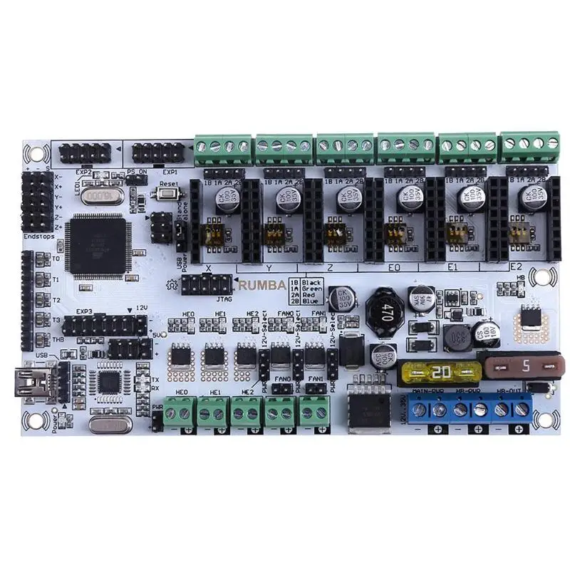 ALLOYSEED 3D Printer Motherboard Upgrade Rumba+ Control Board Rumba Plus MPU RUMBA Optimized Version mother board
ALLOYSEED 3D Printer Motherboard Upgrade Rumba+ Control Board Rumba Plus MPU RUMBA Optimized Version mother board