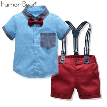Humor Bear Summer Children'S Suit Baby Suit For Boy Gentleman Bow Tie Short-Sleeved Shirt + Strap Shorts Baby Boys Clothes Set
Humor Bear Summer Children'S Suit Baby Suit For Boy Gentleman Bow Tie Short-Sleeved Shirt + Strap Shorts Baby Boys Clothes Set