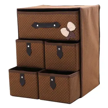 Non-woven Three Layer Five Drawer Classified Storage Box Container Organizer (Brown)
Non-woven Three Layer Five Drawer Classified Storage Box Container Organizer (Brown)