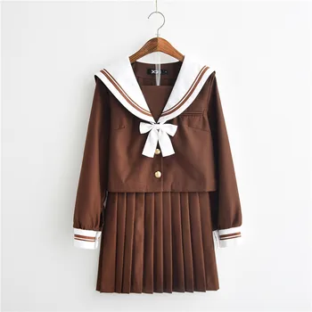 2018 New Japanese/Korean Cute Girls JK uniform Sailor suit Student School Uniforms Clothing Outfits /Long Shirts+Skirt+Ties Sets
2018 New Japanese/Korean Cute Girls JK uniform Sailor suit Student School Uniforms Clothing Outfits /Long Shirts+Skirt+Ties Sets