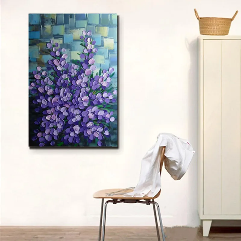 Large Handmade Knife Floral Paintings Hand-painted Abstract Blue Flower Oil Painting on Canvas Home Decoration Wall Art Picture
Large Handmade Knife Floral Paintings Hand-painted Abstract Blue Flower Oil Painting on Canvas Home Decoration Wall Art Picture