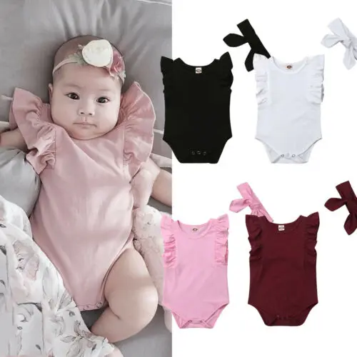 Newborn Baby Girl Ruffles Cotton Romper Jumpsuit Headband 2Pcs Clothing Set Toddler Kids Summer Rompers Outfit Sunsuit Clothing
Newborn Baby Girl Ruffles Cotton Romper Jumpsuit Headband 2Pcs Clothing Set Toddler Kids Summer Rompers Outfit Sunsuit Clothing