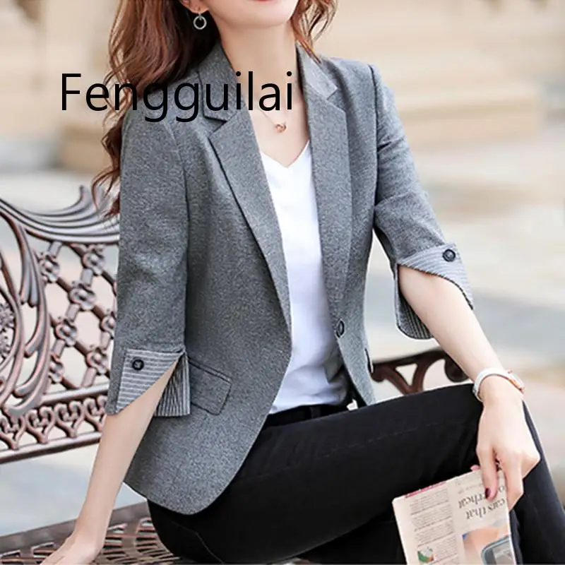 Womens fashion temperament suit jacket 2019 new spring and autumn self-cultivation slimming professional temperament small suit
Womens fashion temperament suit jacket 2019 new spring and autumn self-cultivation slimming professional temperament small suit
