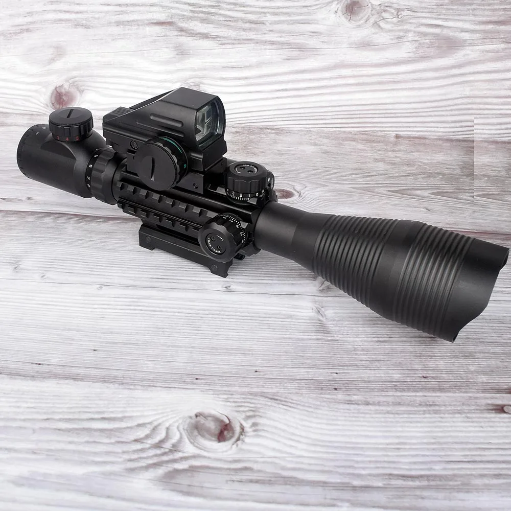 4-12X50 дальномер с подсветкой голографическая винтовка 4 прицела для сетки 11 мм и 20