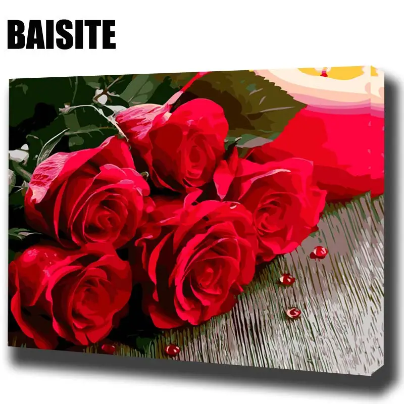 BAISITE DIY Framed Oil Painting By Numbers Flowers Pictures Canvas Painting For Living Room Wall Art Home Decor E664
BAISITE DIY Framed Oil Painting By Numbers Flowers Pictures Canvas Painting For Living Room Wall Art Home Decor E664