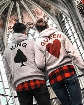 Women's cotton print king and queen matching couple hoodies fashion autumn winter casual sweatshirt long sleeve loverd pullover
Women's cotton print king and queen matching couple hoodies fashion autumn winter casual sweatshirt long sleeve loverd pullover