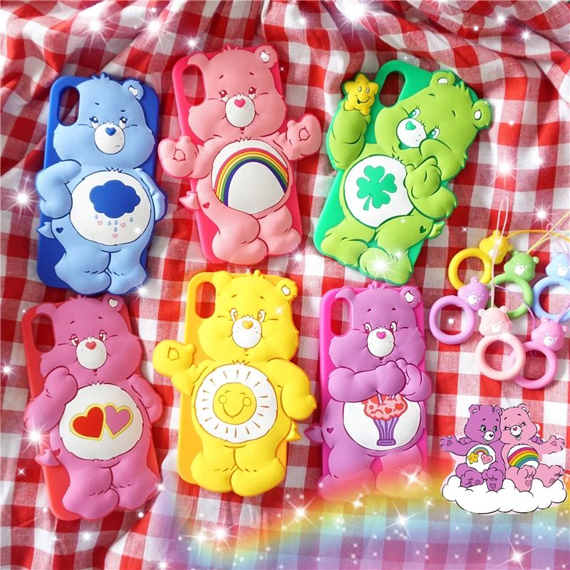 Care Bears Case For IPhone XSmax XR XS X 8 8Plus 7 7Plus 6S 6 Rainbow bear Matte Silicone Soft Phone Cover Finger Ring Lanyard
Care Bears Case For IPhone XSmax XR XS X 8 8Plus 7 7Plus 6S 6 Rainbow bear Matte Silicone Soft Phone Cover Finger Ring Lanyard