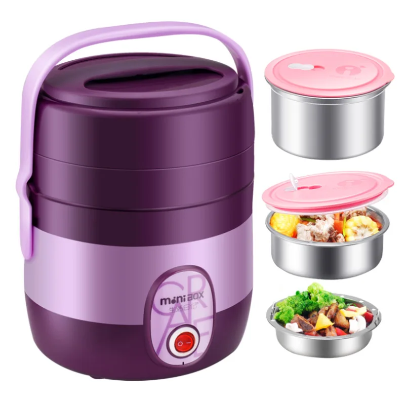 Electric Lunchbox Rice Cooker Three Layers Insulation Portable Plug In Heating Cooking 2.1L 1-2 People
Electric Lunchbox Rice Cooker Three Layers Insulation Portable Plug In Heating Cooking 2.1L 1-2 People