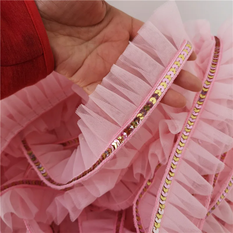 YACKALASI Sequins Chiffon Flower Lace 5 Yards Crepe Fringe Ruffled Appliqued Handwork Sewing Trims 4.5cm
YACKALASI Sequins Chiffon Flower Lace 5 Yards Crepe Fringe Ruffled Appliqued Handwork Sewing Trims 4.5cm