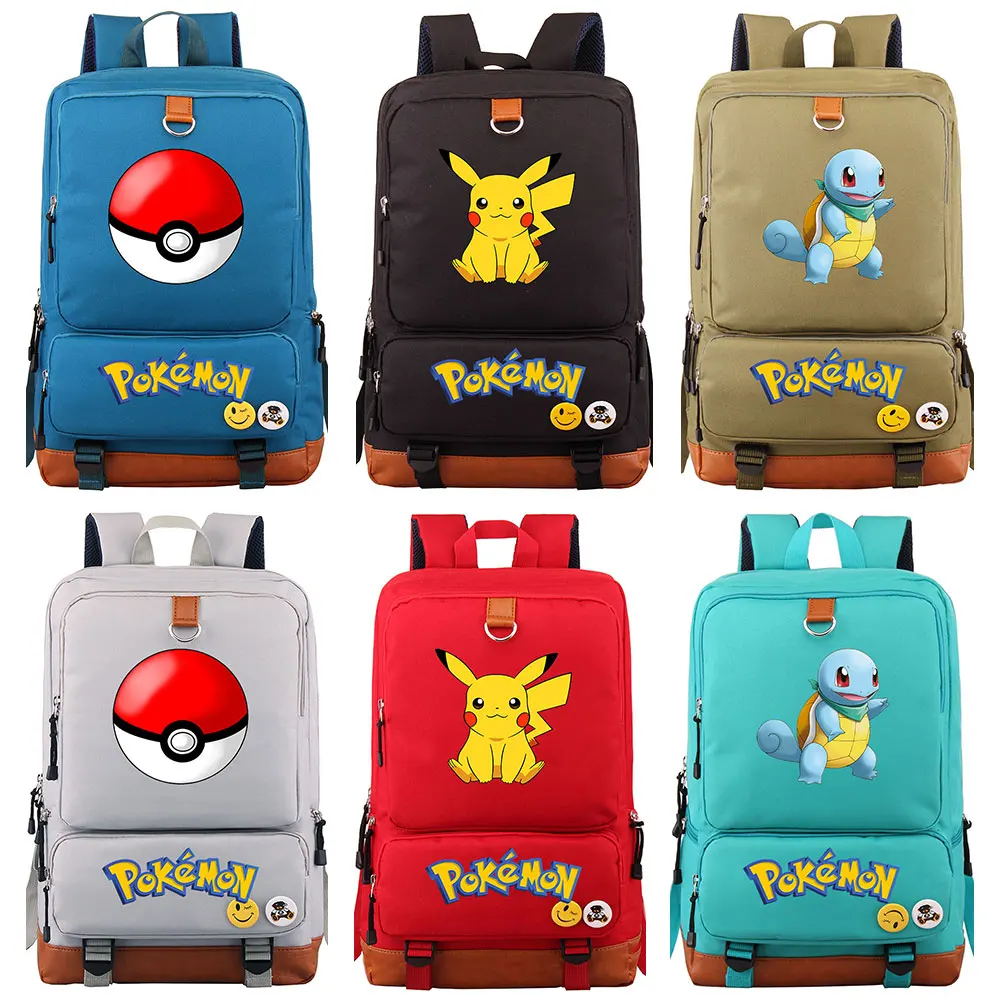 Cartoon Anime Squirtle Pokemon Charmander Boy Girl School bag Women Bagpack Teenagers Schoolbags Canvas Student Laptop Backpack 
Cartoon Anime Squirtle Pokemon Charmander Boy Girl School bag Women Bagpack Teenagers Schoolbags Canvas Student Laptop Backpack