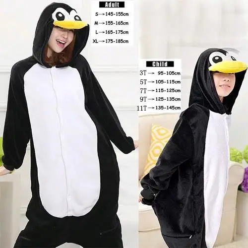 Black Penguin Flannel Pajamas Unisex Adult Onesies Cosplay Costumes Children Animal Sleepwear Party Clothing New Year Xmas Gift
Black Penguin Flannel Pajamas Unisex Adult Onesies Cosplay Costumes Children Animal Sleepwear Party Clothing New Year Xmas Gift