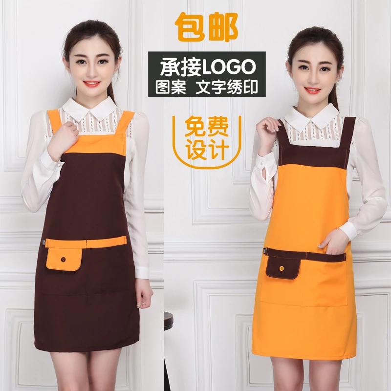 Apron coffee convenience store western food supermarket uniform overalls waist custom logo embroidery
Apron coffee convenience store western food supermarket uniform overalls waist custom logo embroidery