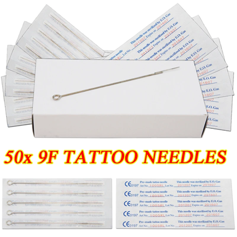 tattoo needles 9F 50pcs/lot stianless steel needles medical tattoo needles For Tattoo Guns Supply
tattoo needles 9F 50pcs/lot stianless steel needles medical tattoo needles For Tattoo Guns Supply