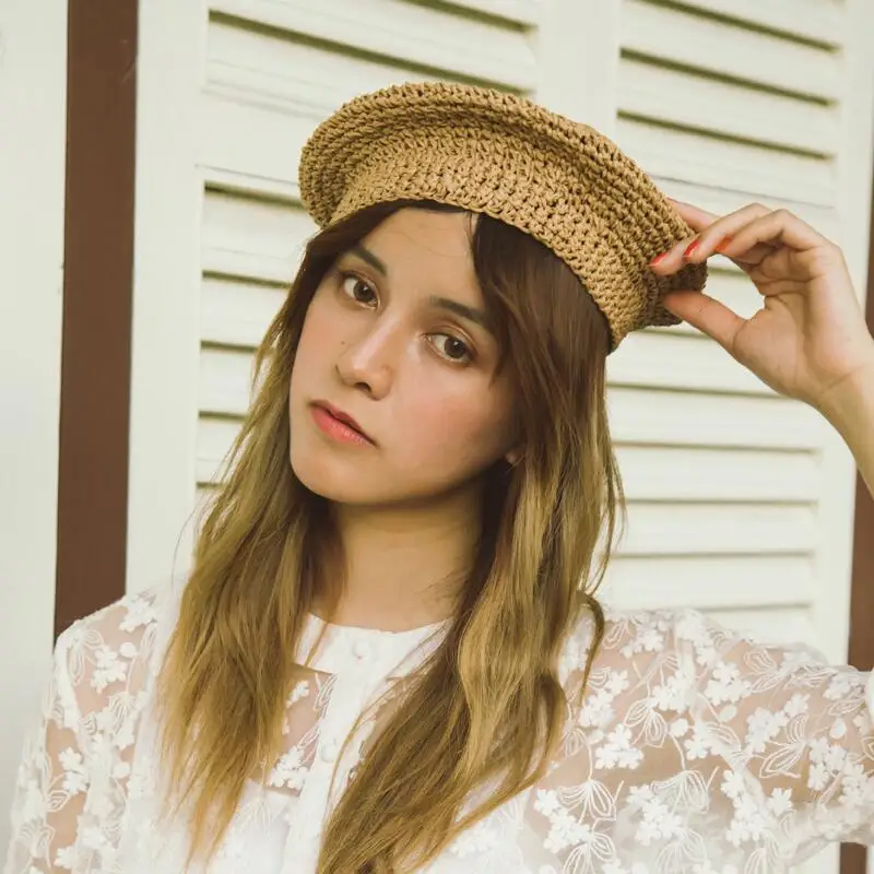 2019 simple 100% Raffia Sun Hat Straw Women Summer Casual Elegant Ladies Beret Hat French Style Fashionable Vintage Painters Hat
2019 simple 100% Raffia Sun Hat Straw Women Summer Casual Elegant Ladies Beret Hat French Style Fashionable Vintage Painters Hat