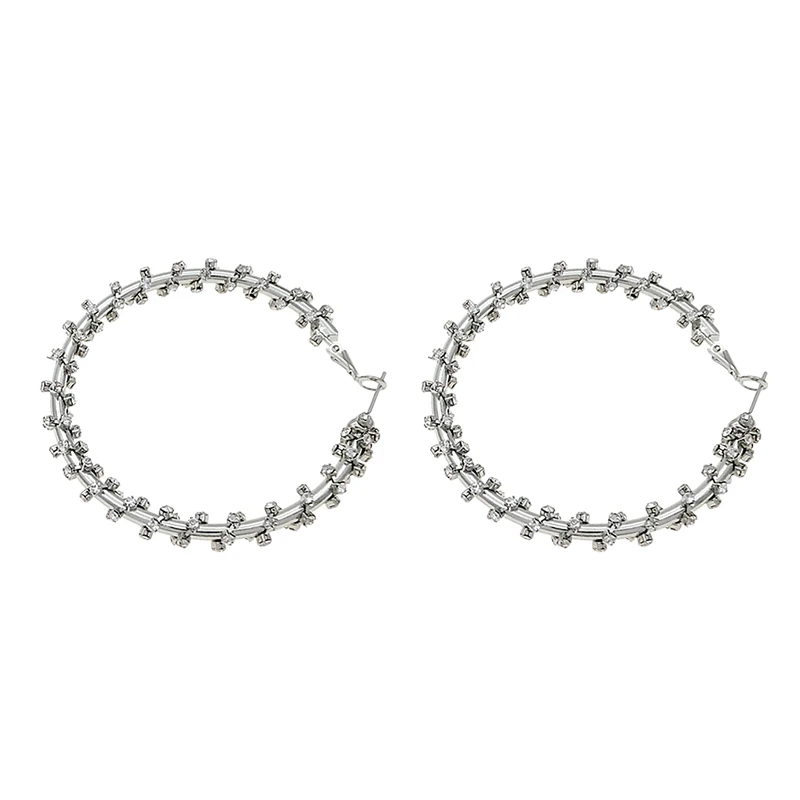Fashion Trendy Stunning Glass Rhinestone Gems Hoop Earrings For Women Jewelry Fashion Statement Earrings Accessories Hot Sale
Fashion Trendy Stunning Glass Rhinestone Gems Hoop Earrings For Women Jewelry Fashion Statement Earrings Accessories Hot Sale