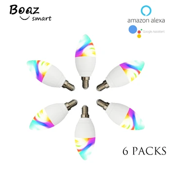 6pcs E14 WiFi Smart LED Warm White Bulb Multicolor Candle Light Voice Control Alexa Echo Google Home Tuya Remote Control Lamp
6pcs E14 WiFi Smart LED Warm White Bulb Multicolor Candle Light Voice Control Alexa Echo Google Home Tuya Remote Control Lamp