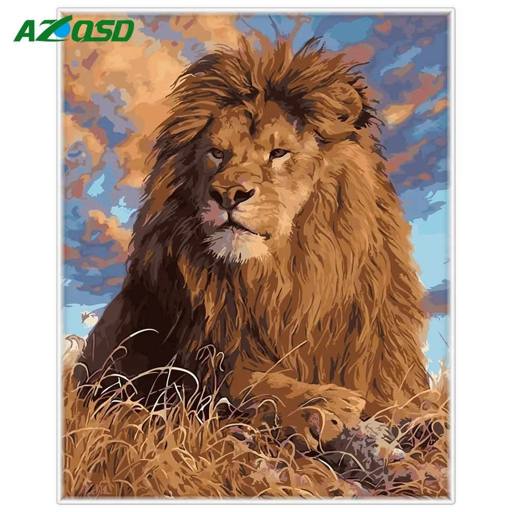 AZQSD Lions Animals DIY Painting By Numbers Hand Painted Oil Painting On Canvas Living Room Wall Art Picture 40x50cm Unframed
AZQSD Lions Animals DIY Painting By Numbers Hand Painted Oil Painting On Canvas Living Room Wall Art Picture 40x50cm Unframed