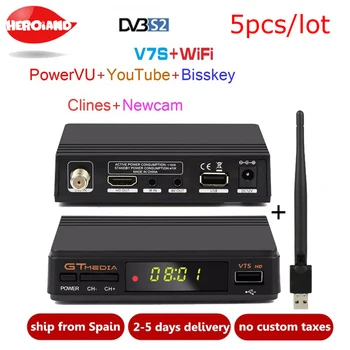 5pcs Freesat V7S HD DVB-S2 Satellite Receiver Full 1080P HD Receptor Support Cline PowerVu YouTube Biss key Set Top Box PK V7 HD
5pcs Freesat V7S HD DVB-S2 Satellite Receiver Full 1080P HD Receptor Support Cline PowerVu YouTube Biss key Set Top Box PK V7 HD