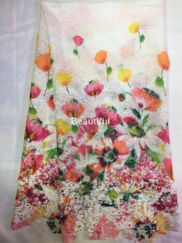 2015 burnout Nigerian net cord guipure colotful printed African cord lace for dress/Sego100% polyester for clothing 5 yards
2015 burnout Nigerian net cord guipure colotful printed African cord lace for dress/Sego100% polyester for clothing 5 yards
