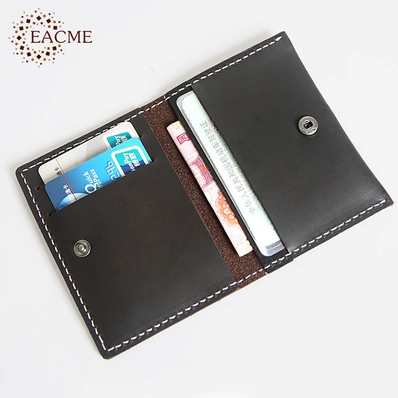 EACME Handmade Cowhide Card Case Retro Crazy Horse Leather Mini Hasp Card Wallets Men Thin Delicate Credit Card Holder Cash Pack
EACME Handmade Cowhide Card Case Retro Crazy Horse Leather Mini Hasp Card Wallets Men Thin Delicate Credit Card Holder Cash Pack