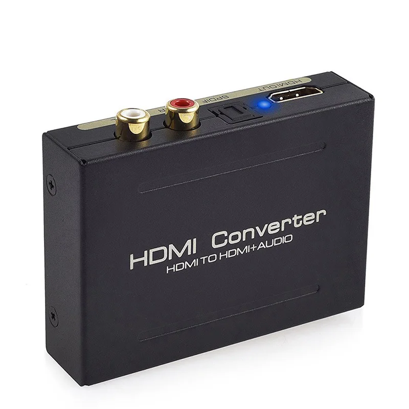 HDMI Audio Extractor HDMI to HDMI Optical + SPDIF + RCA L/R Audio Converter Splitter Adapter for PC DVD HD Camera
HDMI Audio Extractor HDMI to HDMI Optical + SPDIF + RCA L/R Audio Converter Splitter Adapter for PC DVD HD Camera
