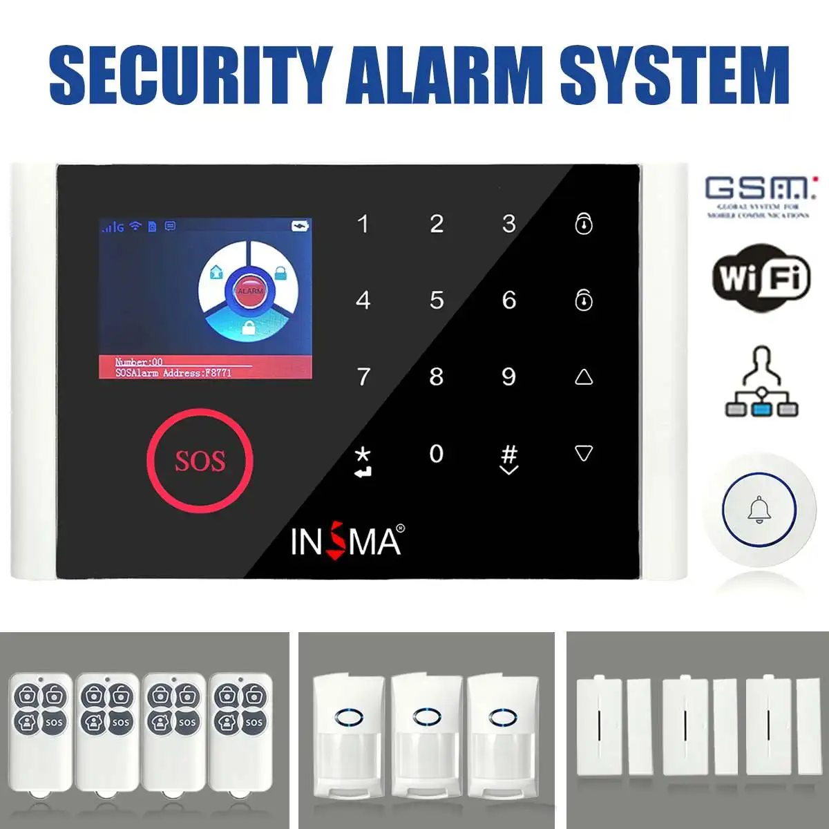 9 Languages Wireless Home Security WIFI GSM GPRS Alarm System Sensor Kit Doorbell APP Control PIR Detector Burglar Security EU
9 Languages Wireless Home Security WIFI GSM GPRS Alarm System Sensor Kit Doorbell APP Control PIR Detector Burglar Security EU