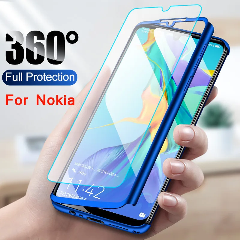 Роскошный 360 градусов полноразмерный противоударный чехол для Nokia 6 1 оболочка