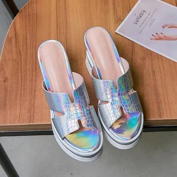 GPOKHDS 2019 women slippers cow leather silver color summer open toe platform high heels wedges sandals size 34-42
GPOKHDS 2019 women slippers cow leather silver color summer open toe platform high heels wedges sandals size 34-42