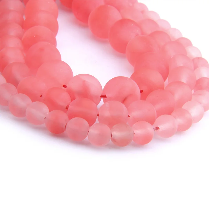 Frosted Natural pink watermelon Stone Beads Matte Round Loose Spacer Beads 4 6 8 10 12MM For Jewelry Making Fit DIY Bracelet
Frosted Natural pink watermelon Stone Beads Matte Round Loose Spacer Beads 4 6 8 10 12MM For Jewelry Making Fit DIY Bracelet