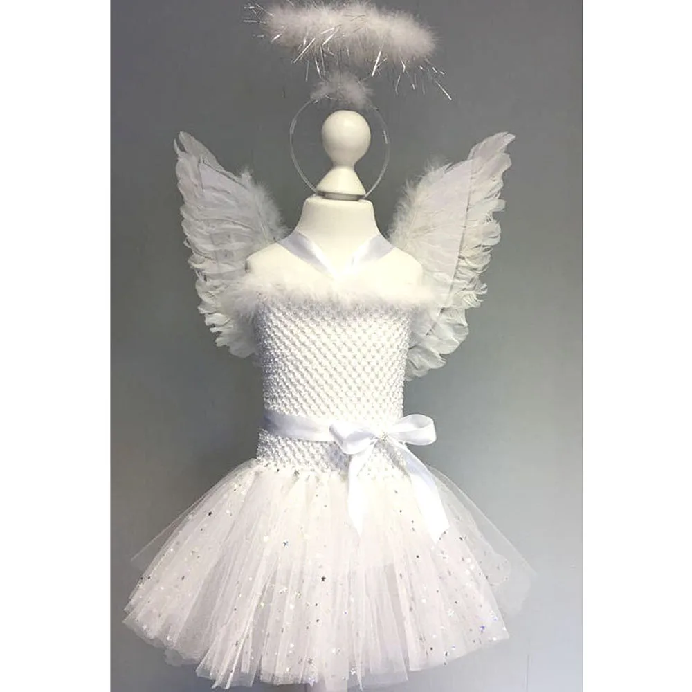 Детское платье пачка с крыльями и волшебными палочками|Костюмы для девочек| |