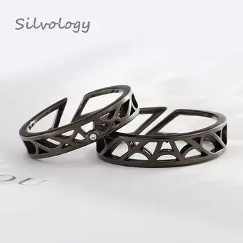 Silvology 925 Sterling Silver Original Spiderweb Couple Rings Silver 925 Black Creative Elegant Chic Rings Fine Festival Jewelry
Silvology 925 Sterling Silver Original Spiderweb Couple Rings Silver 925 Black Creative Elegant Chic Rings Fine Festival Jewelry