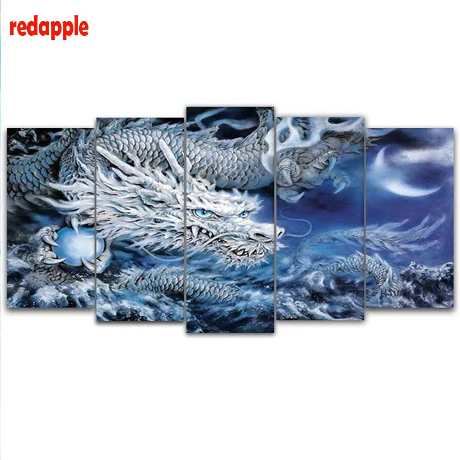 5d diy Diamond embroidery Dragon 5pcs Multi-picture Combination diamond painting mosaic beads Cross Stitch Rhinestone decoration 
5d diy Diamond embroidery Dragon 5pcs Multi-picture Combination diamond painting mosaic beads Cross Stitch Rhinestone decoration