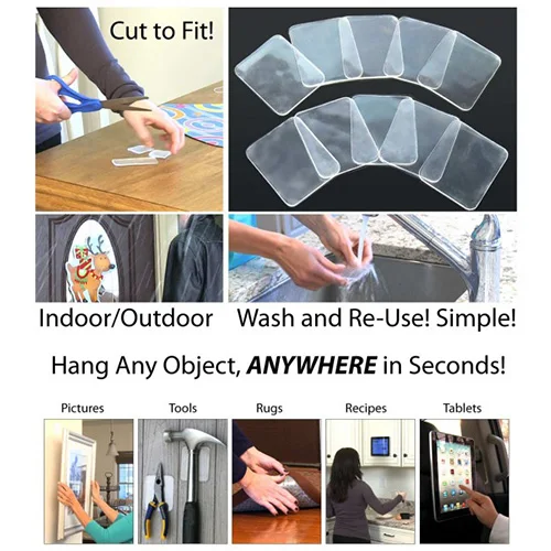 Multifunctional Nano Gel Pads Double-Sided Anti-Slip Washable Universal Sticker Adhesive Tape Reusable Silicone Gel Pads
Multifunctional Nano Gel Pads Double-Sided Anti-Slip Washable Universal Sticker Adhesive Tape Reusable Silicone Gel Pads