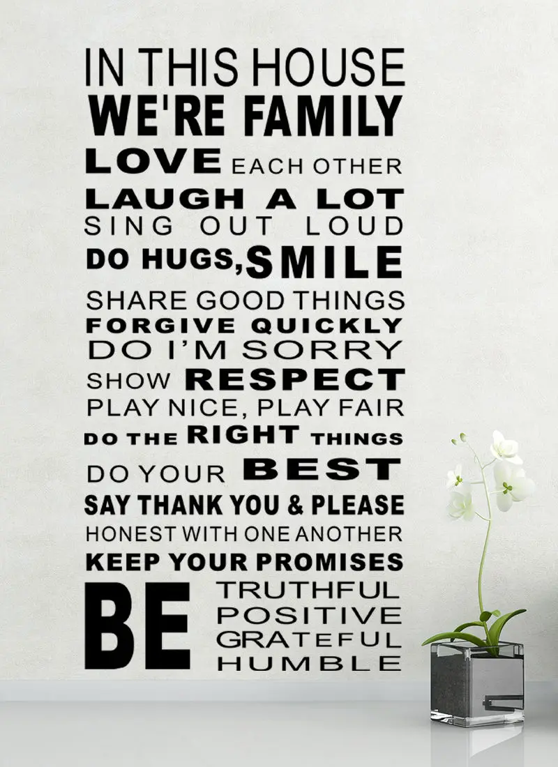 Free Shipping 57x114cm Modern Character Home Decor Quotes Decals PVC House Rules Quotes and Sayings Home Stickers BF-6
Free Shipping 57x114cm Modern Character Home Decor Quotes Decals PVC House Rules Quotes and Sayings Home Stickers BF-6