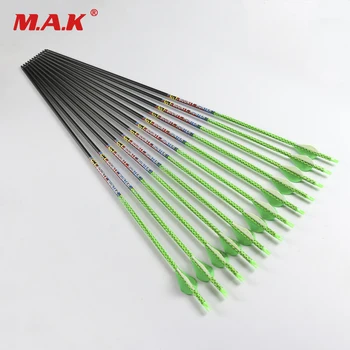 30 Inches Mixed Carbon Arrow Spine 300/340 Outer Diameter 7.6 mm for Compound Bow Archery Hunting Shooting
30 Inches Mixed Carbon Arrow Spine 300/340 Outer Diameter 7.6 mm for Compound Bow Archery Hunting Shooting