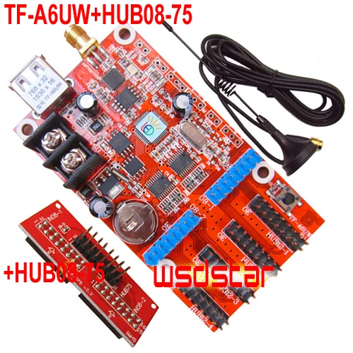 TF-A6UW+HUB08-75 HUB75B Adapter USB & WIFI Full Color LED Display Controller Support P10 Seven Color LED Display Hot Sales
TF-A6UW+HUB08-75 HUB75B Adapter USB & WIFI Full Color LED Display Controller Support P10 Seven Color LED Display Hot Sales