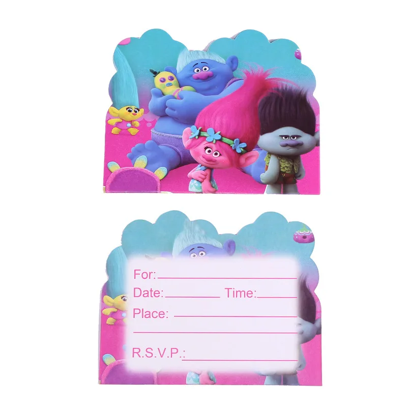 10pc-Invitation Card Trolls Party Disposable Tableware Baby Shower Children Birthday Decoration Party supplies Holiday Tableware
10pc-Invitation Card Trolls Party Disposable Tableware Baby Shower Children Birthday Decoration Party supplies Holiday Tableware