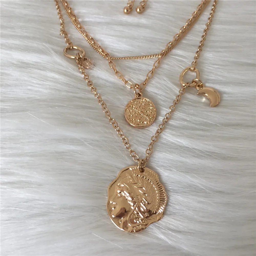 TRENDY NECKLACE GOLD COLOR PLATING HEART MOON FIGURE PENDANT LAYER NECKLACE FOR WOMEN GIRL
TRENDY NECKLACE GOLD COLOR PLATING HEART MOON FIGURE PENDANT LAYER NECKLACE FOR WOMEN GIRL