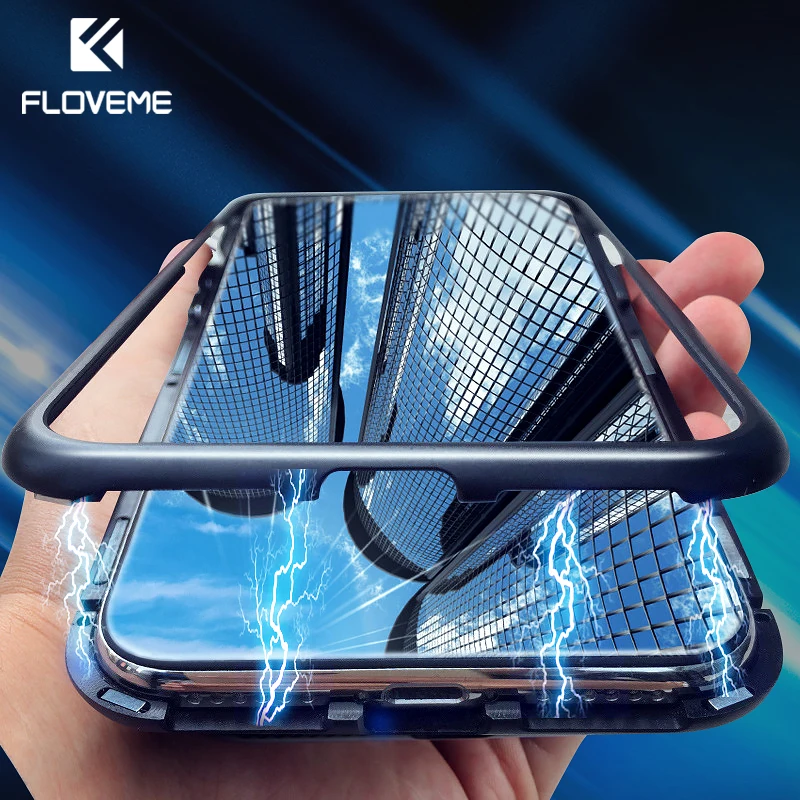 FLOVEME Magnetic Adsorption Phone Case For iPhone X 10 7 Metal Magnet Tempered Glass Cases For iPhone 8 7 Plus XS Max XR Cover
FLOVEME Magnetic Adsorption Phone Case For iPhone X 10 7 Metal Magnet Tempered Glass Cases For iPhone 8 7 Plus XS Max XR Cover